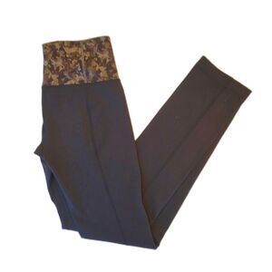 Lululemon‎ Women’s Wunder Under Full Length Leggings Black Contrast Waist Size 6